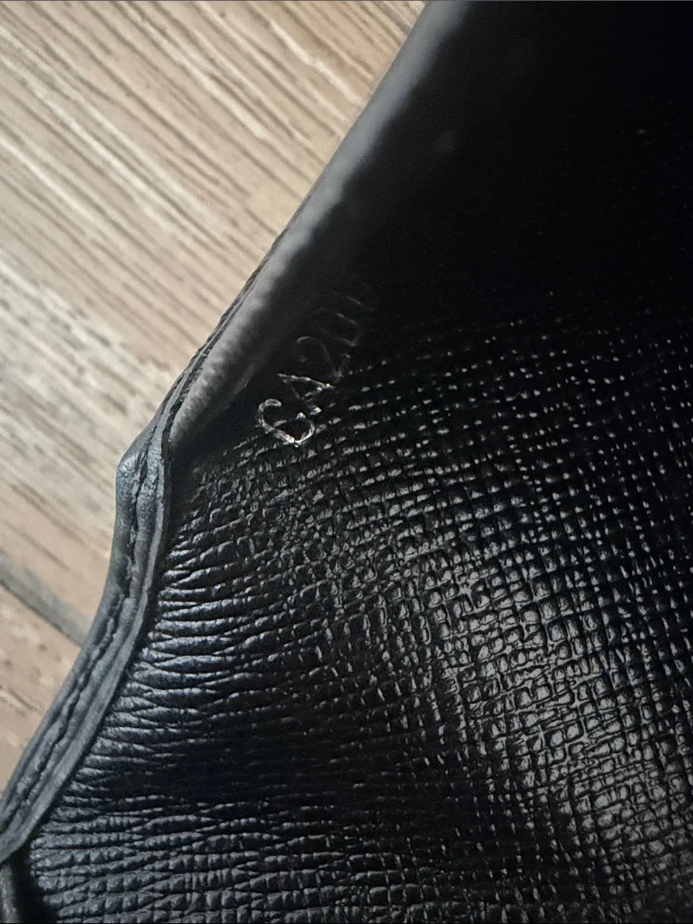 Louis Vuitton Black Epi Leather Long Wallet Check Holder Organizer Like New